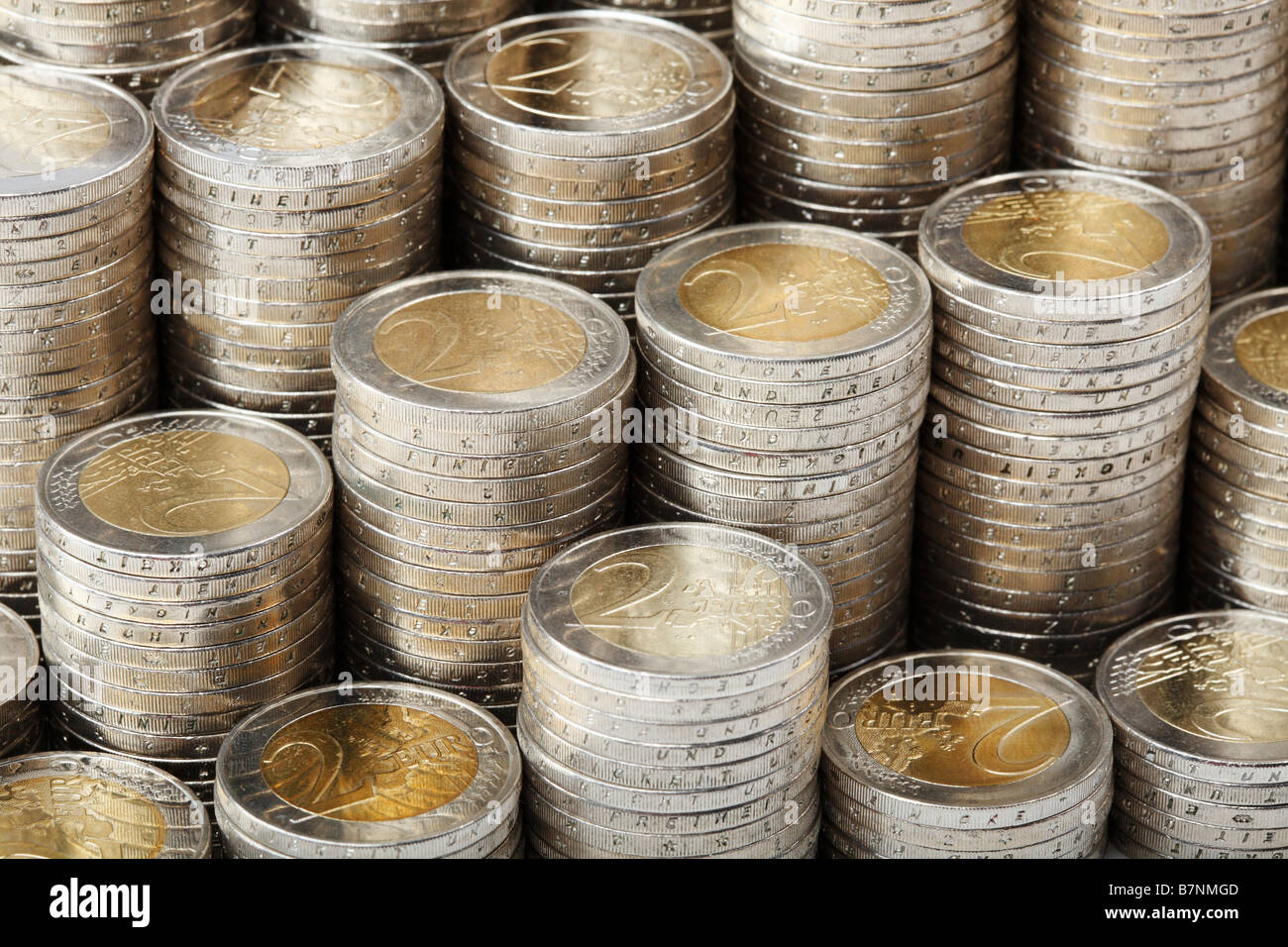 2 Euro coins Stock Photo