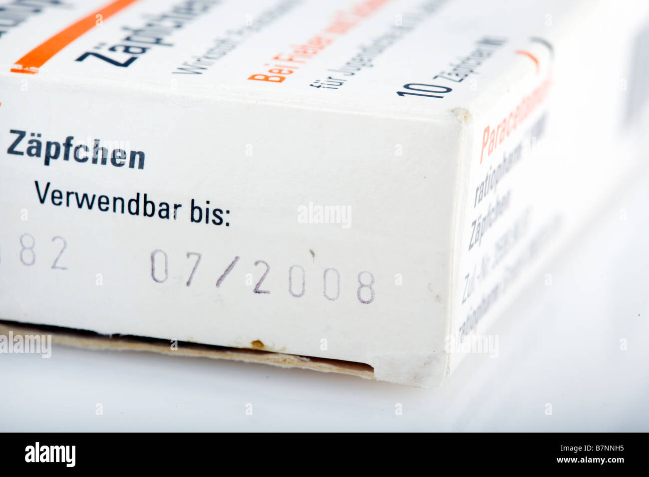 Expiration date for medicines Stock Photo
