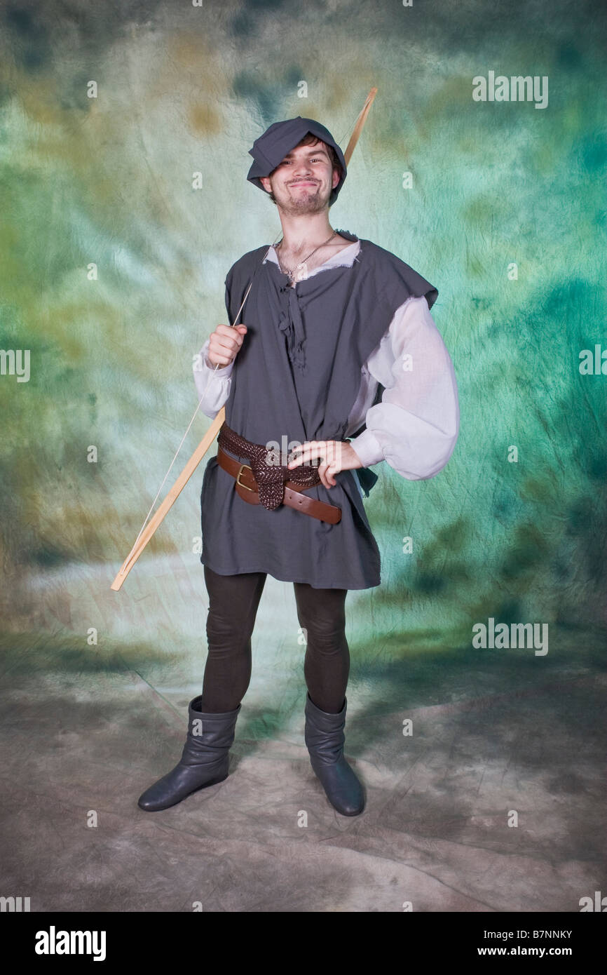 Robin Hood actor in the studio Stock Photo