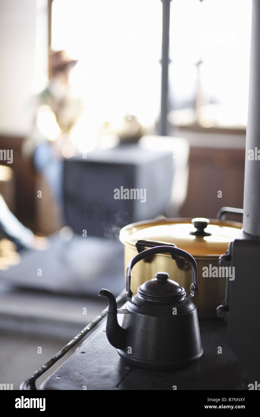 A Kettle and a pan Stock Photo