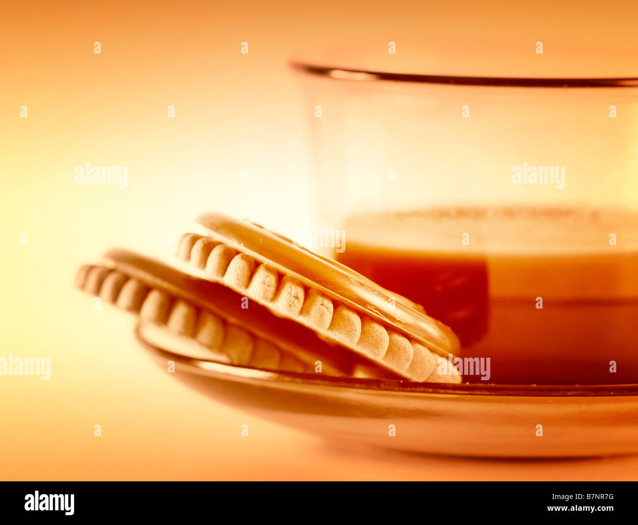 Cup with coffee and cookies Stock Photo