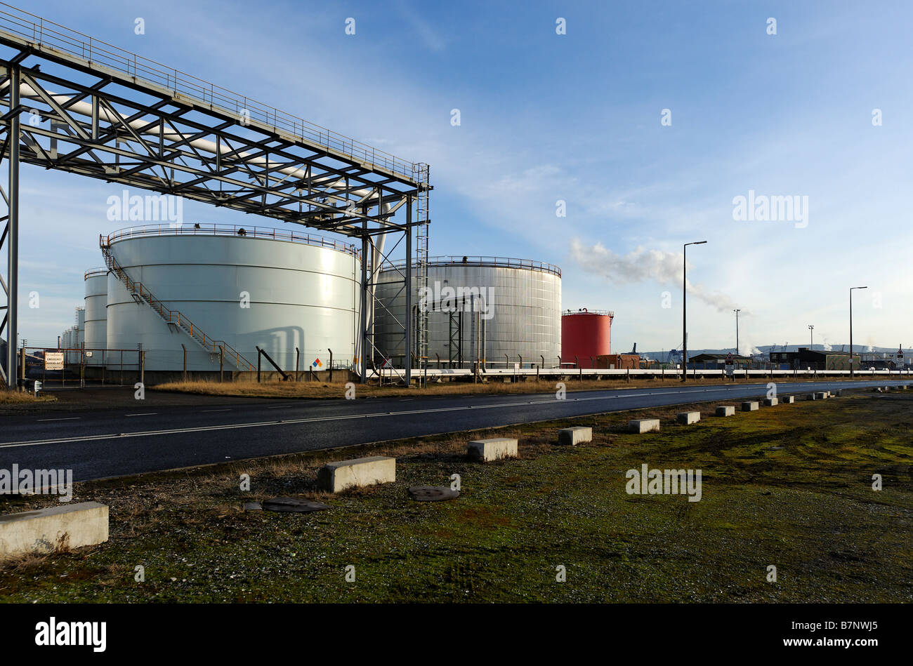 Teeside storage tanks Stock Photo