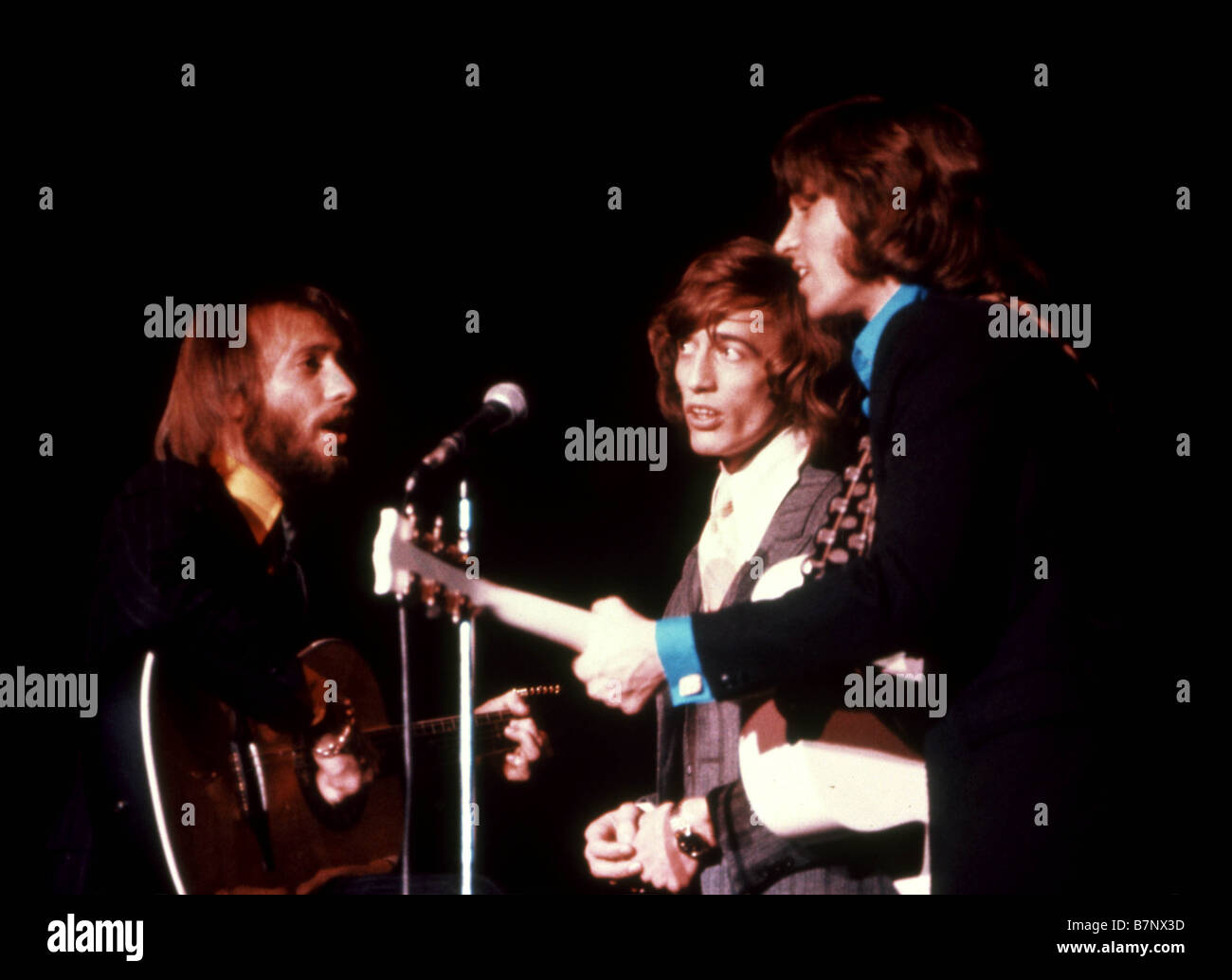 BEE GEES Australian pop group about 1990. From left Maurice, Robin and ...