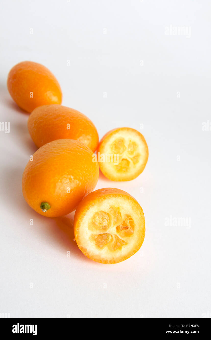 Kumquats or Cumquats (Citrus japonica) Stock Photo