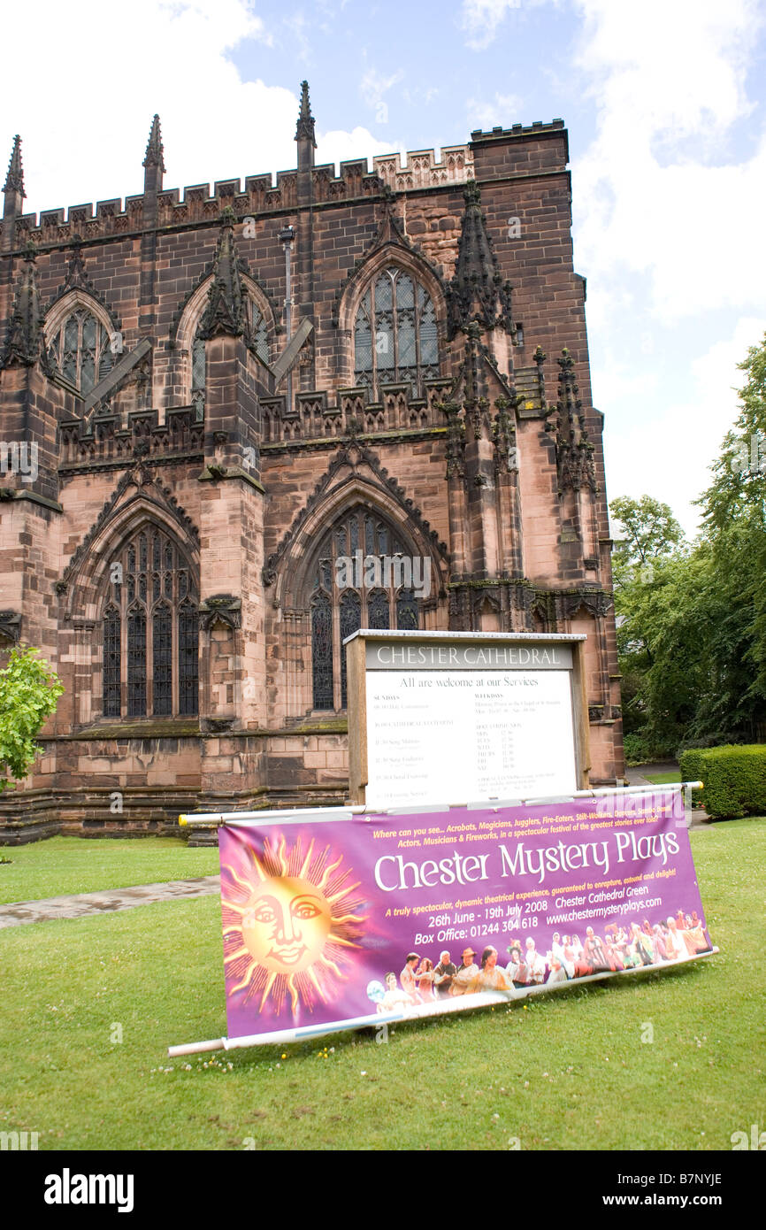 Chester cathedral in the centre of the medieval city of Chester,England