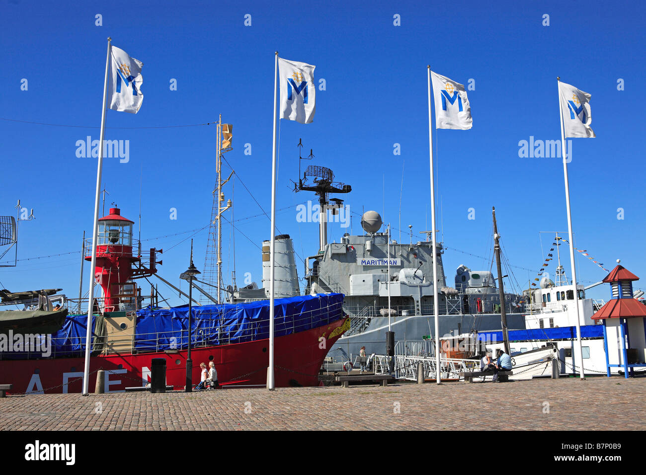 Sweden, Gothenburg, Goteborgs Maritima Centrum - Floating Ship Museum Stock Photo