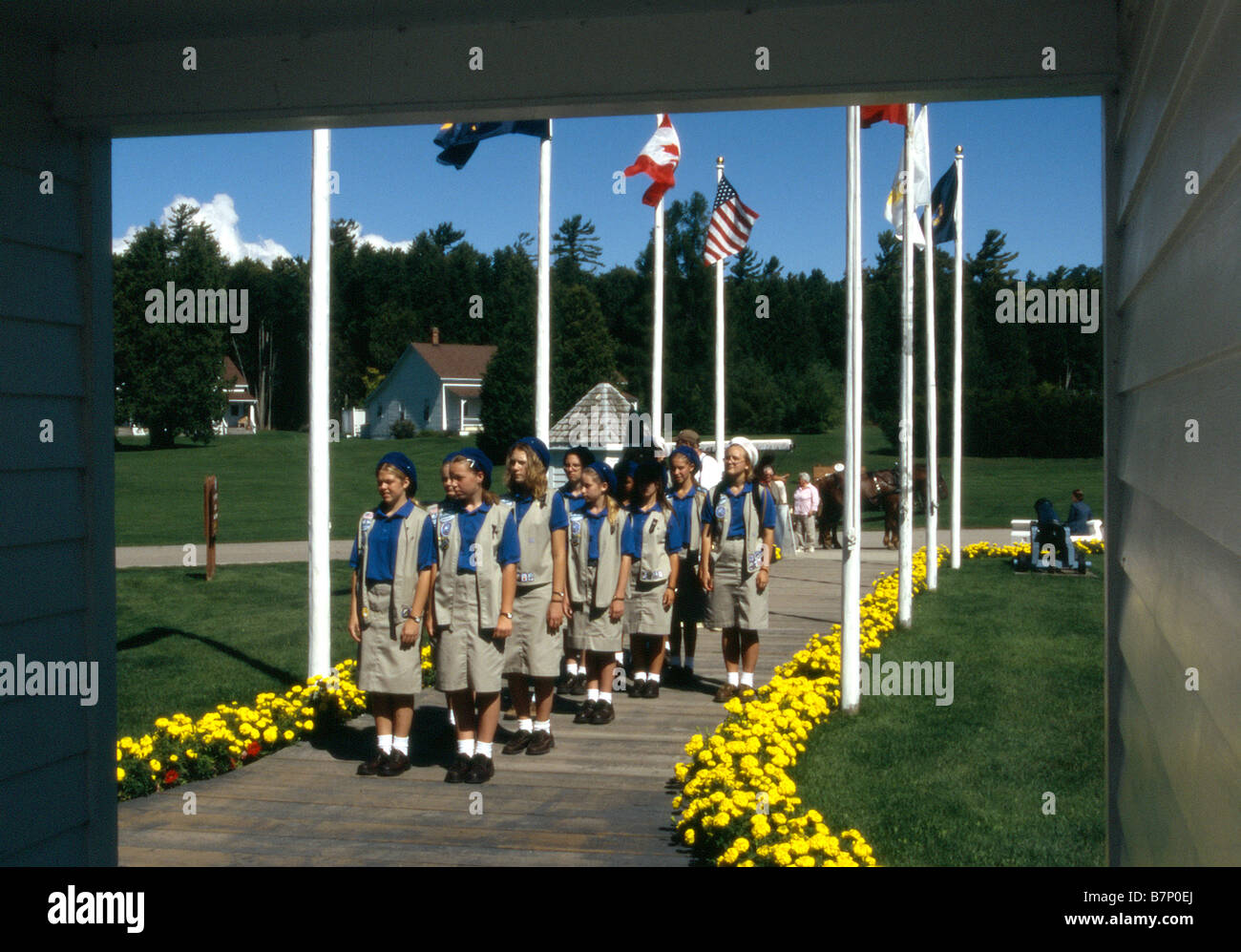 Girl scouts of the united states of america hires stock photography