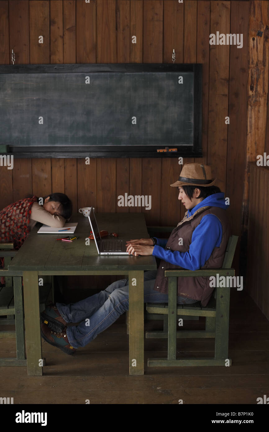 Two women relaxing retro hi-res stock photography and images - Alamy
