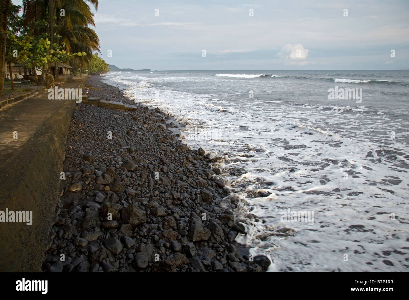 Atlantic Ocean at Seme New Beach Resort at Mile 11 near Limbé Southwest