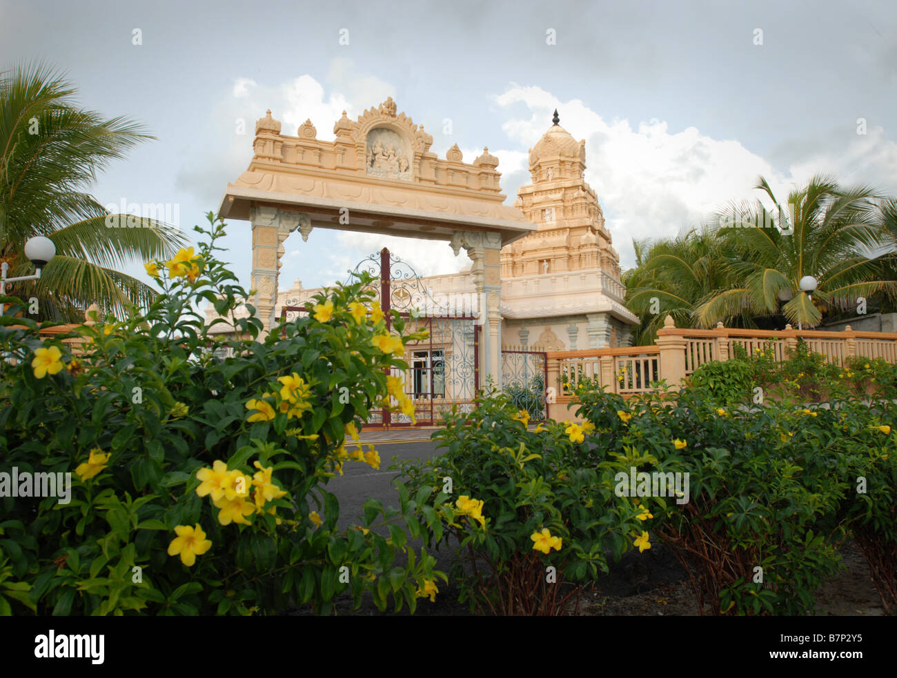 Entrance to a Buddhist Temple on the Isle Of Mauritius Stock Photo Alamy