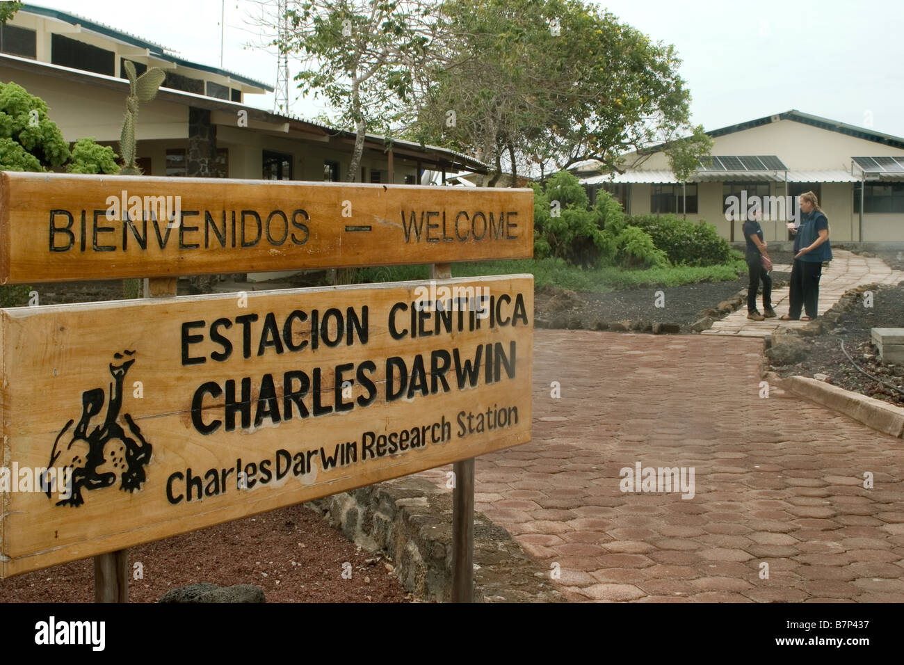 Ecuador Galapagos Santa Cruz Charles Darwin research station Stock