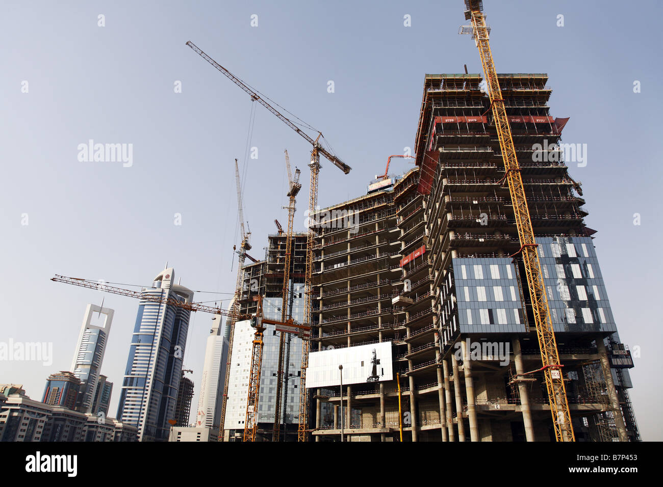 building under construction in Dubai city Stock Photo