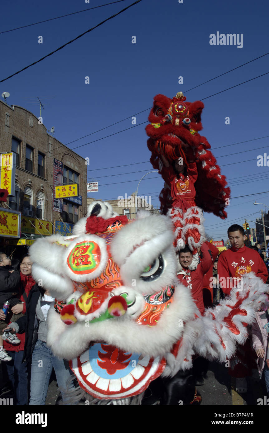 The annual Chinese Lunar New Year Parade in the Brooklyn neighborhood
