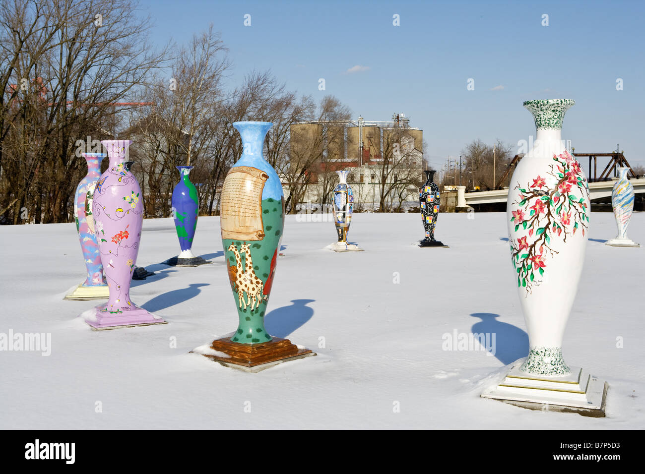 Large vase display in Zanesville Ohio Stock Photo Alamy