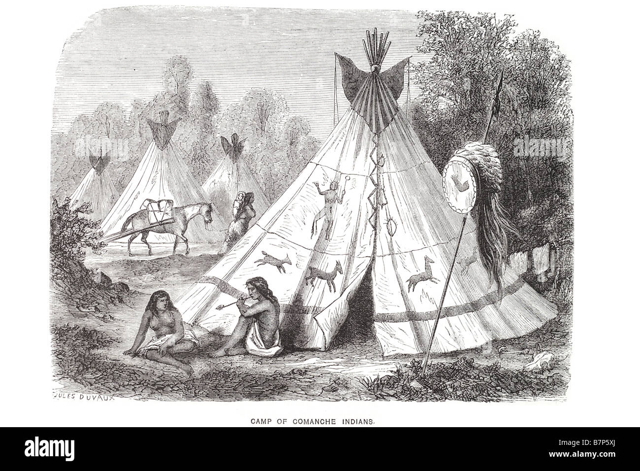 American indian horse drawing High Resolution Stock Photography and ...