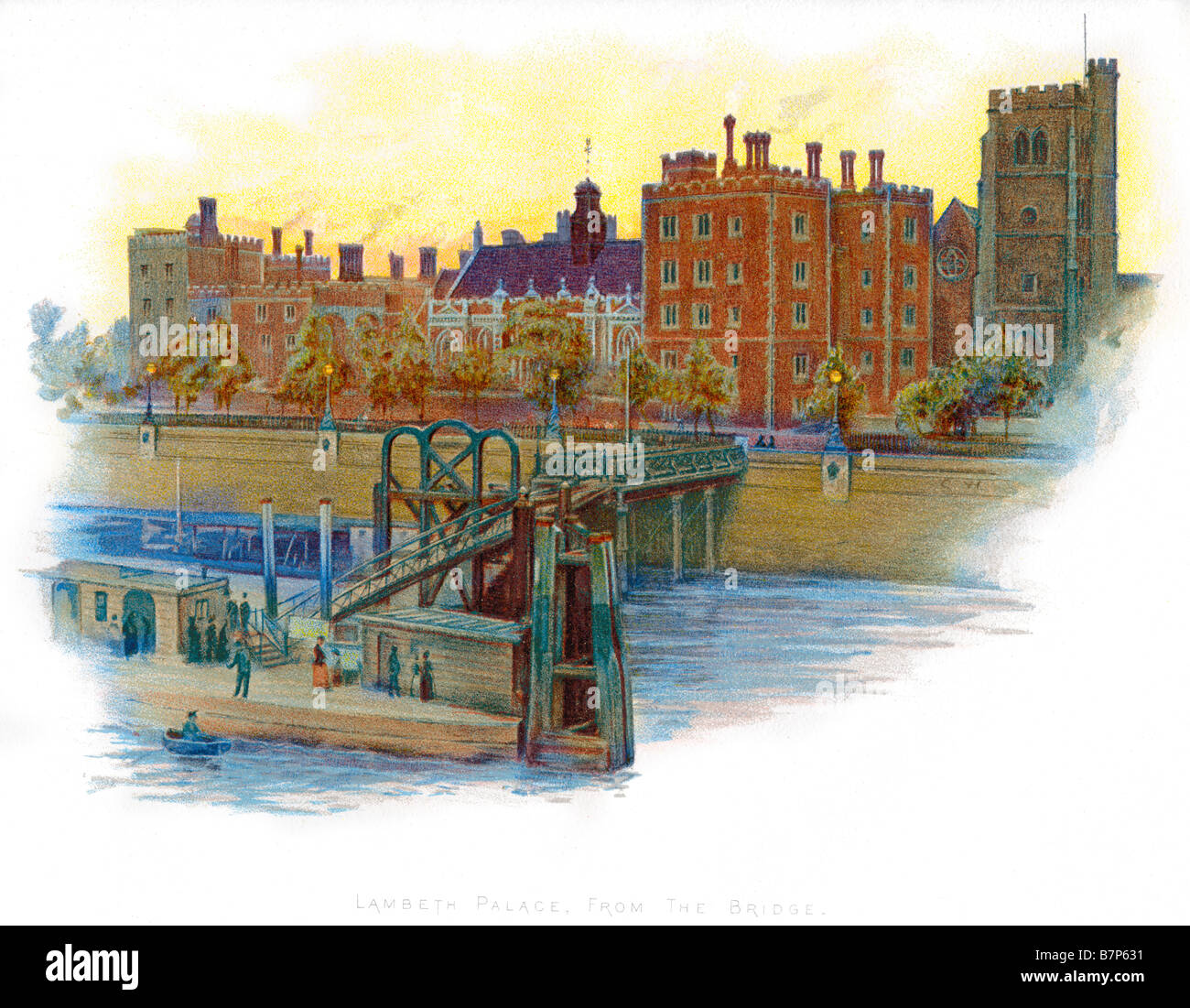 19th century engraving of westminster bridge hi-res stock photography ...