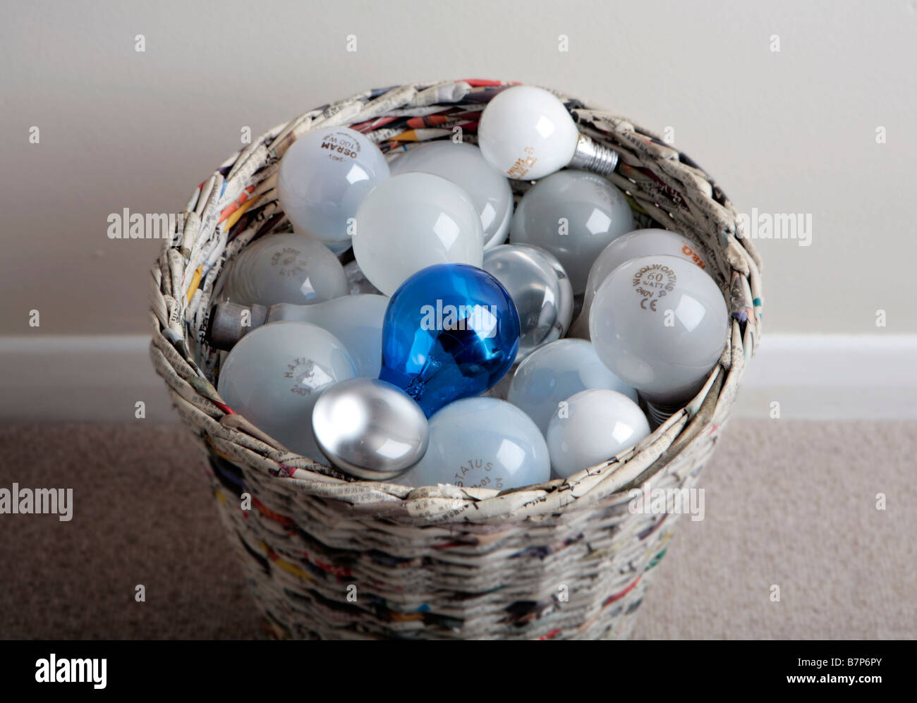Filament light bulbs in a bin They are being phased out in favour of