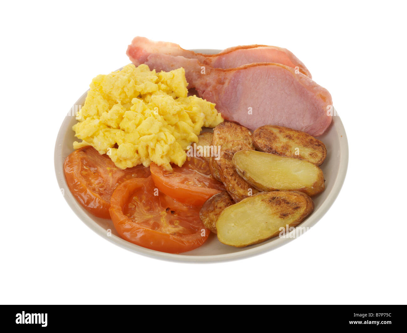 Cooked Breakfast with Bacon and Egg Stock Photo - Alamy