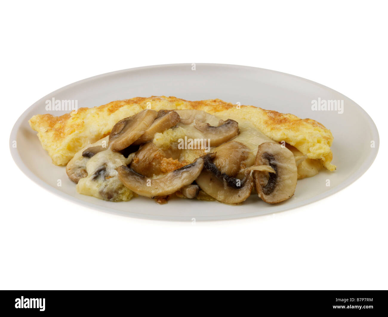 Omelette with Mushrooms Stock Photo Alamy