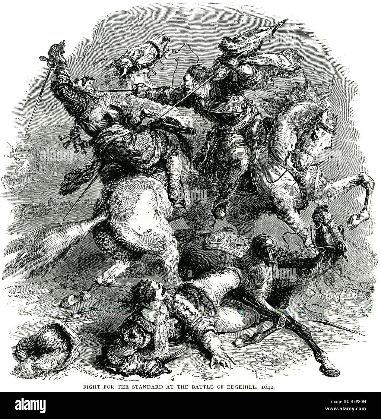 Fight Standard Battle Edgehill 1642 Civil War southern