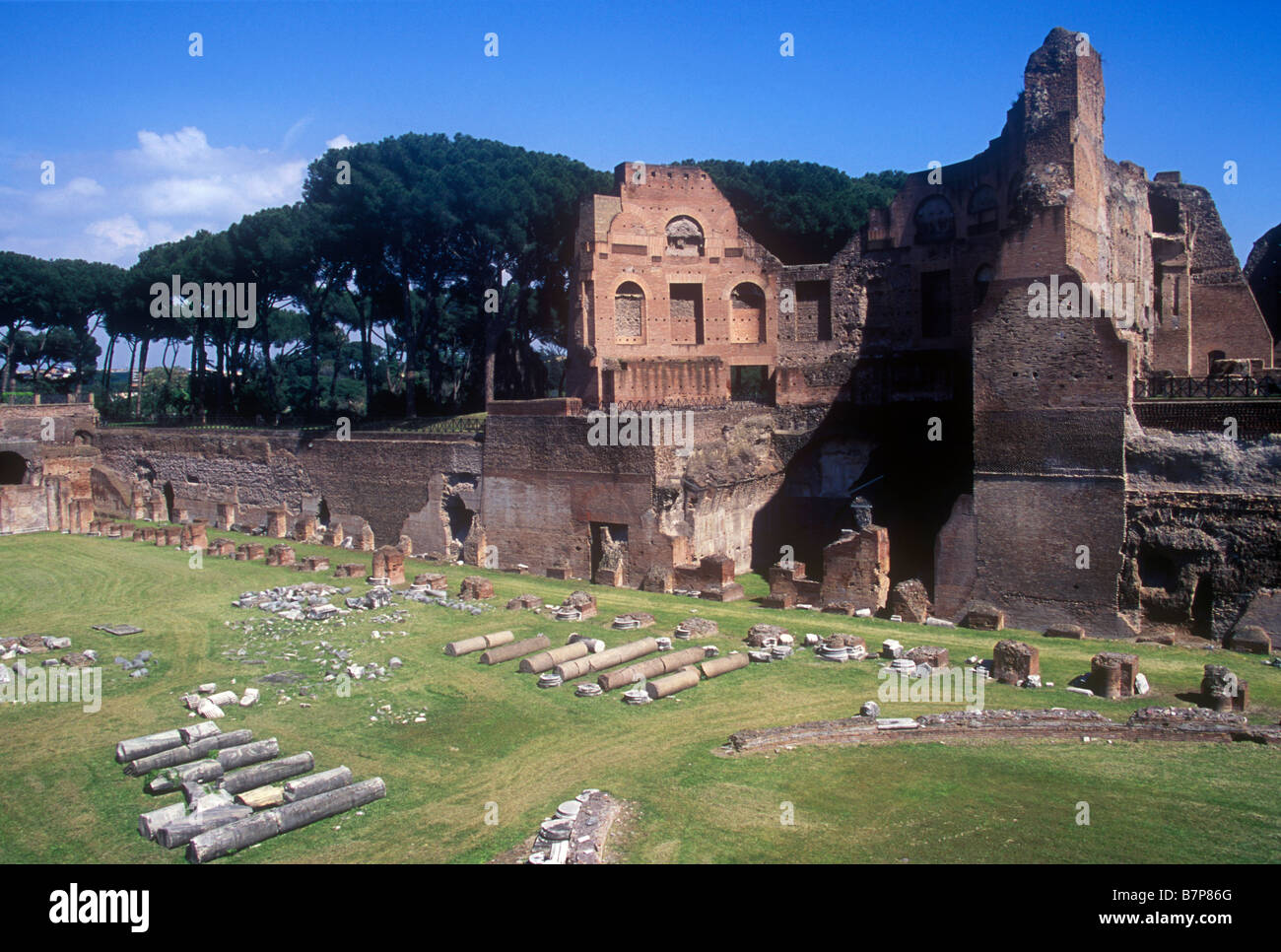 Hippodrome of Domitian on Palatine Hill - Historic remains of a stadium