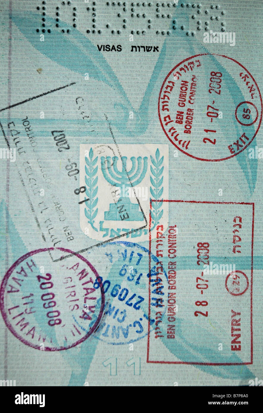 stamped-israeli-passport-stock-photo-alamy