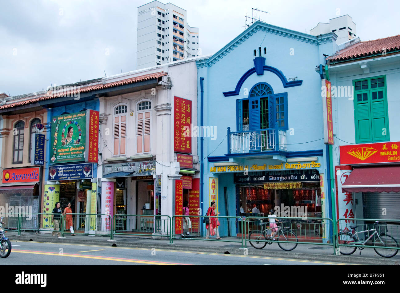 Little India indian Singapore Stock Photo