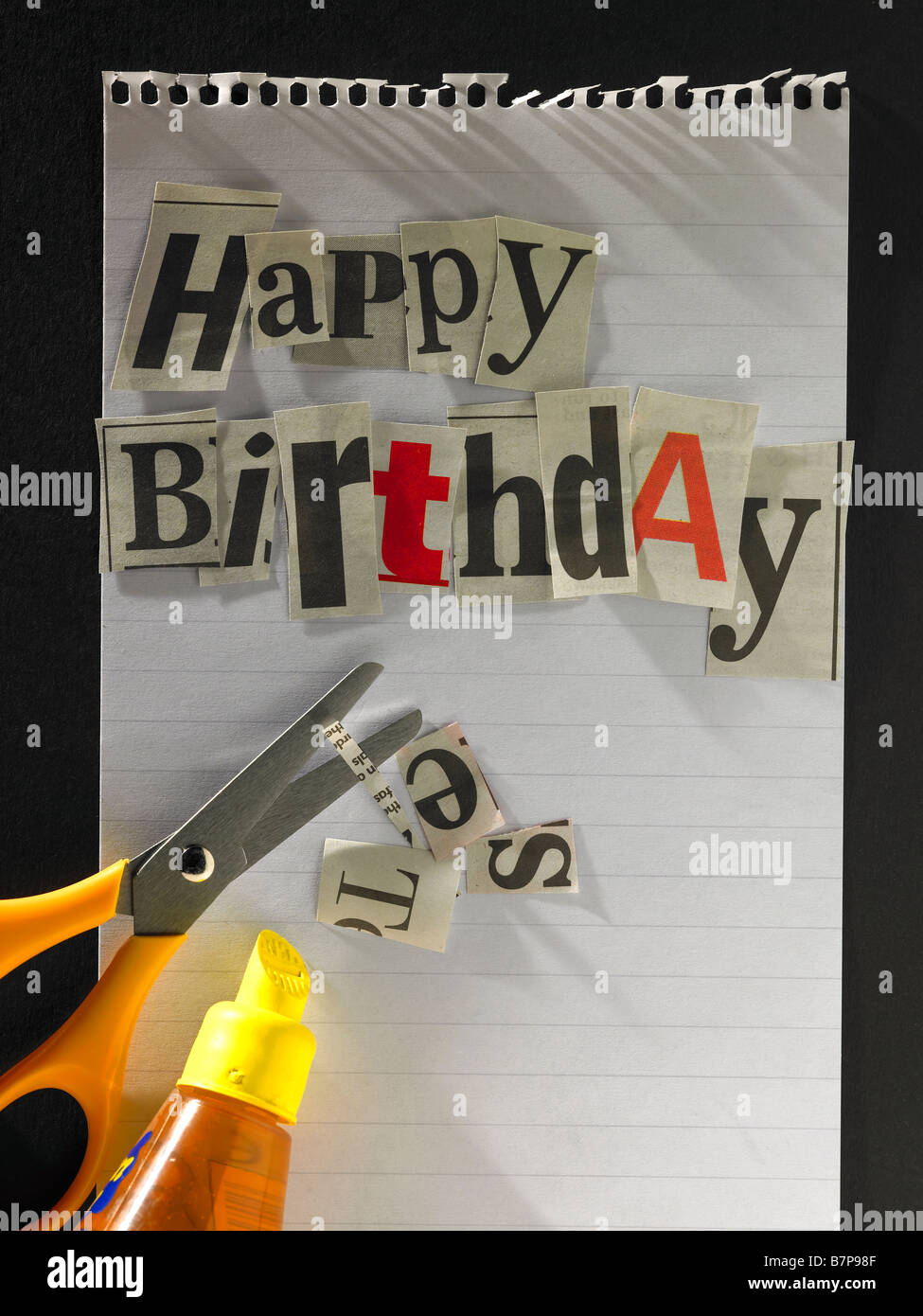 secret birthday message Stock Photo - Alamy
