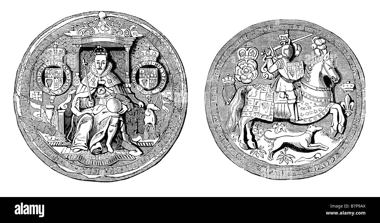 The Great Seal of King James I Stock Photo Alamy