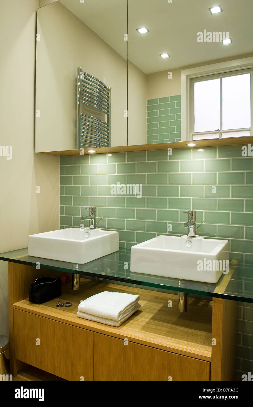 Bathroom interior by 3S Architects Stock Photo