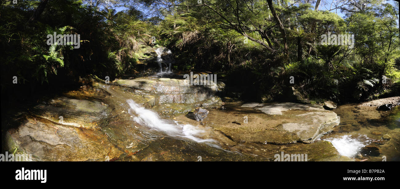 luera cascades waterfall Blue Mountains New south Wales Australia Stock Photo