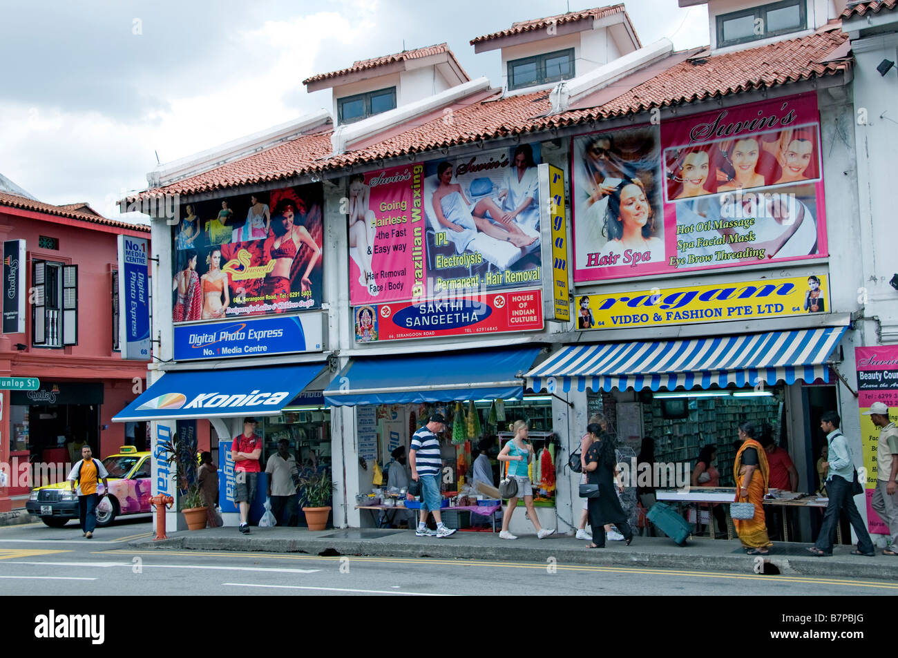 Little India Indian Singapore billbords Stock Photo