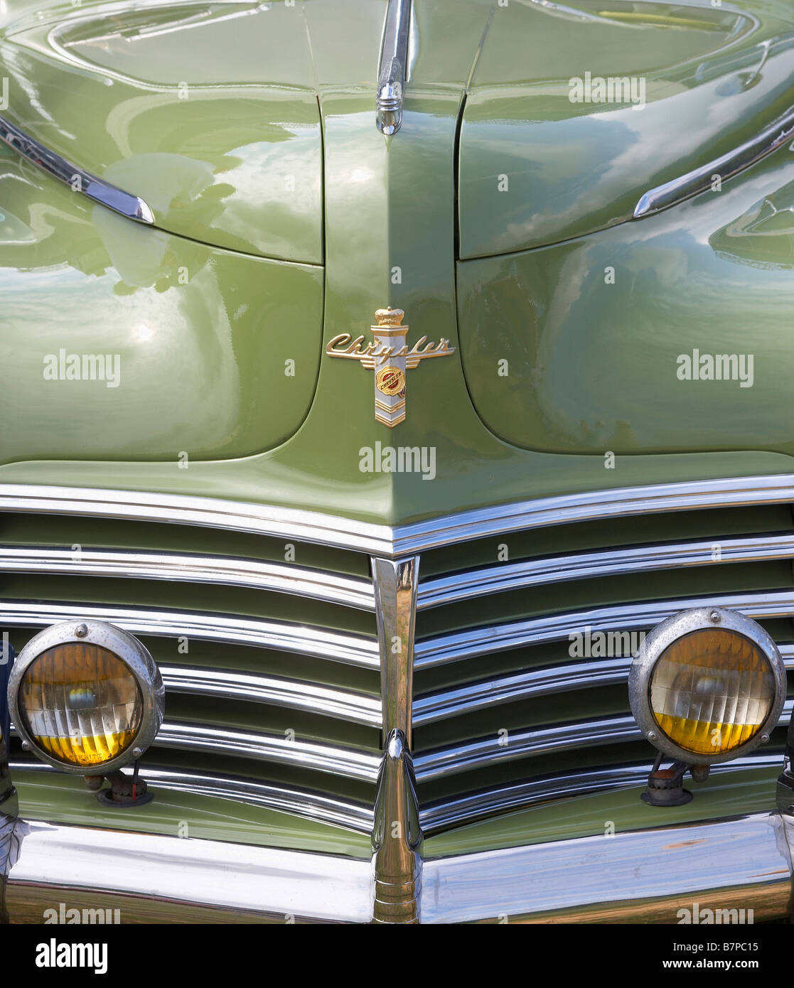 1941 Chrysler Front End Detail Stock Photo
