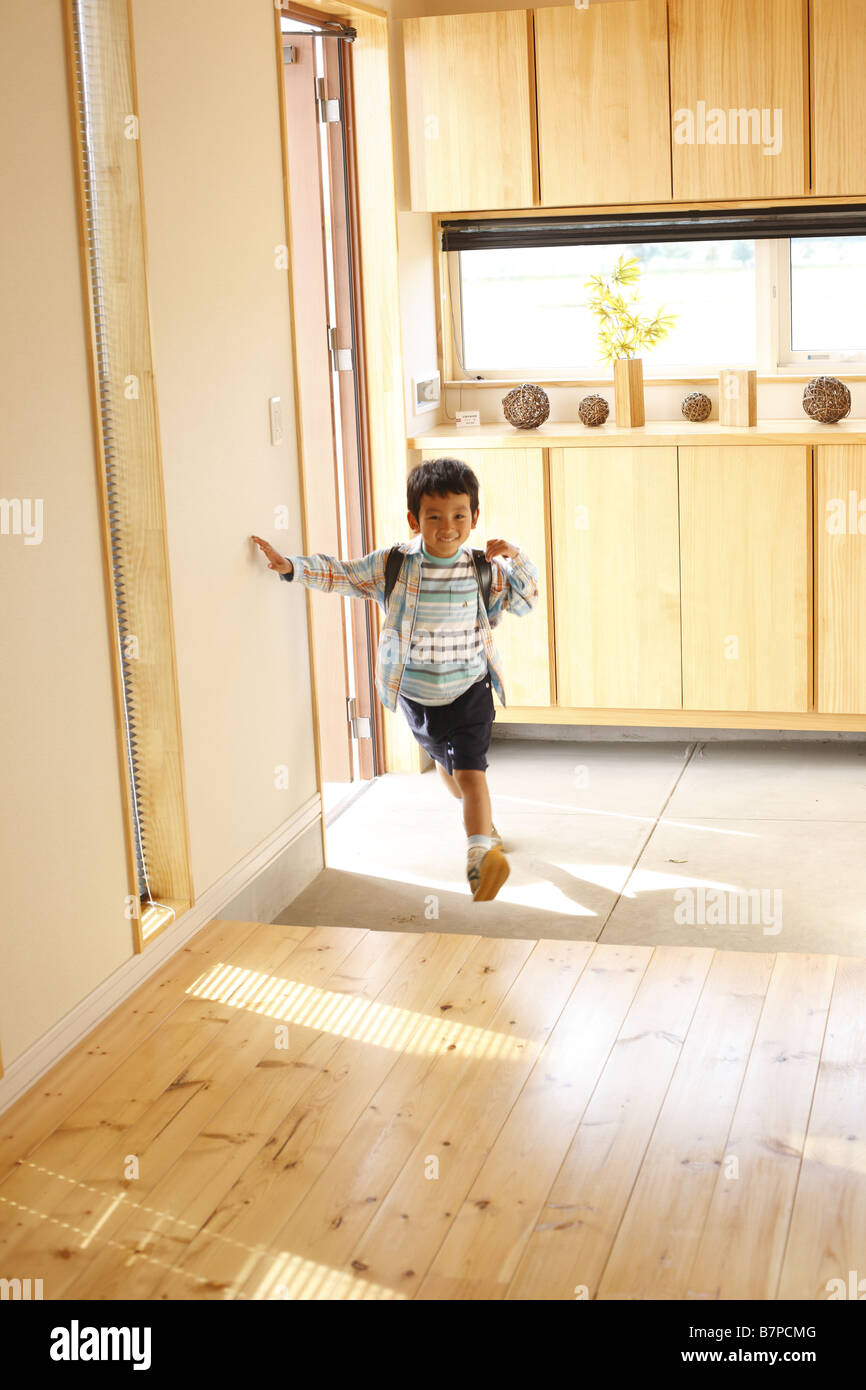 A boy coming home Stock Photo Alamy