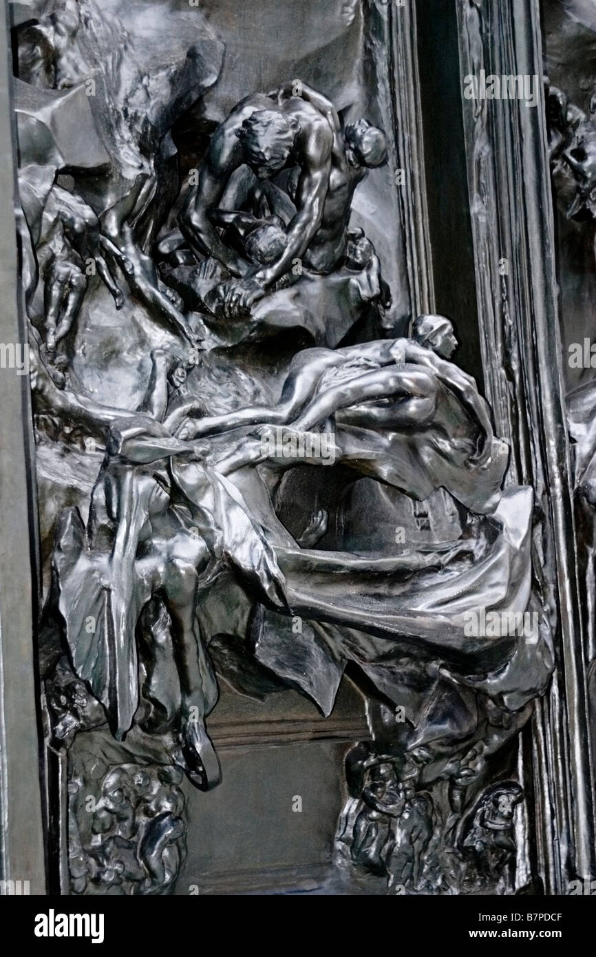 detail from Gates of Hell by Auguste Rodin Stock Photo