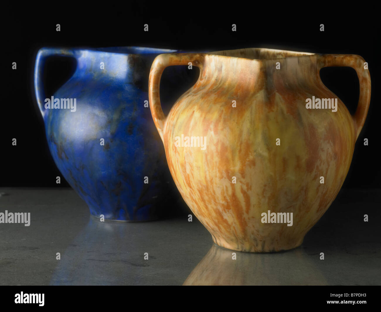 arts and crafts pottery vases Stock Photo