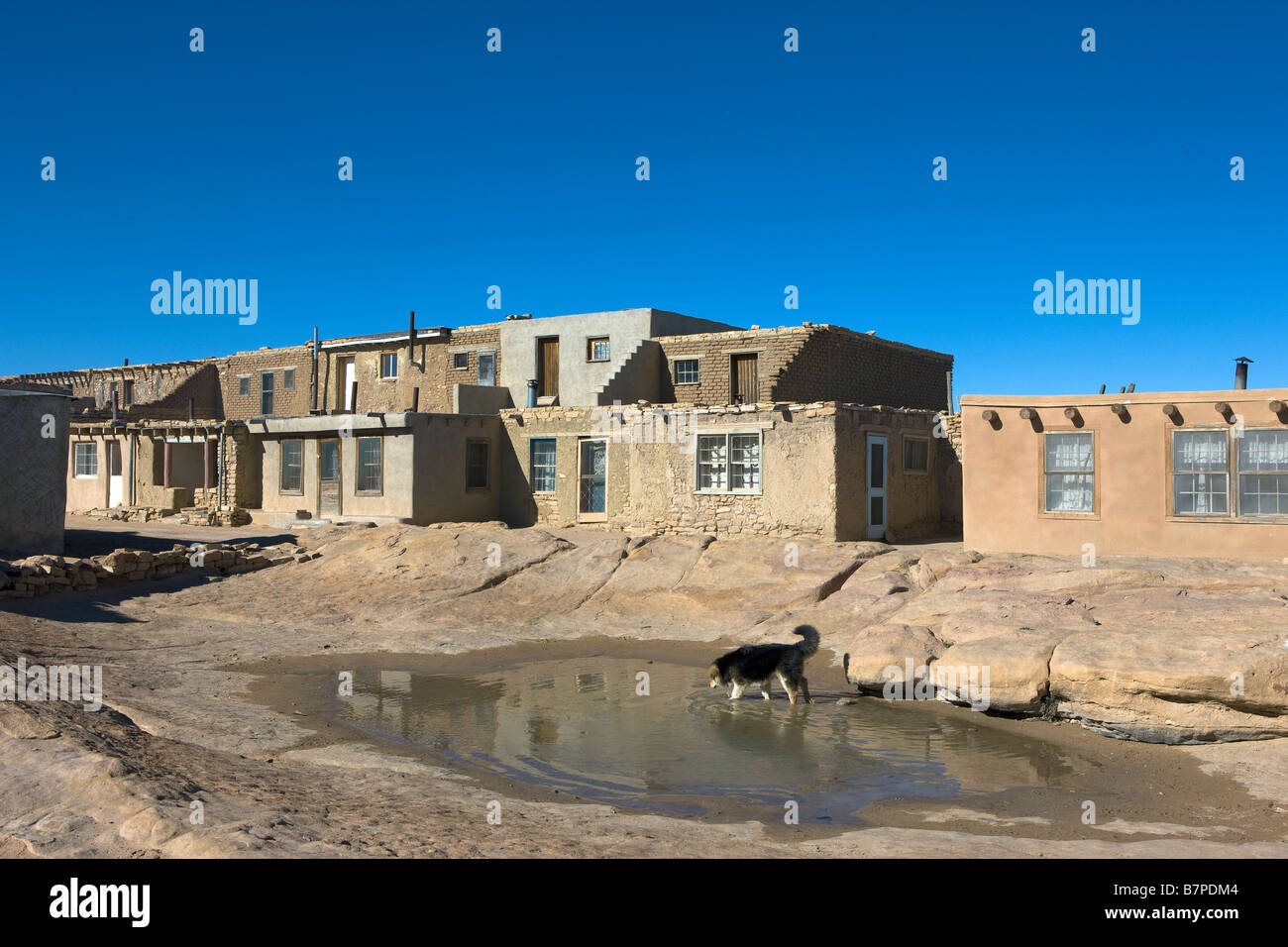 Acoma Pueblo, a mountaintop American Indian dwelling in New Mexico, USA Stock Photo