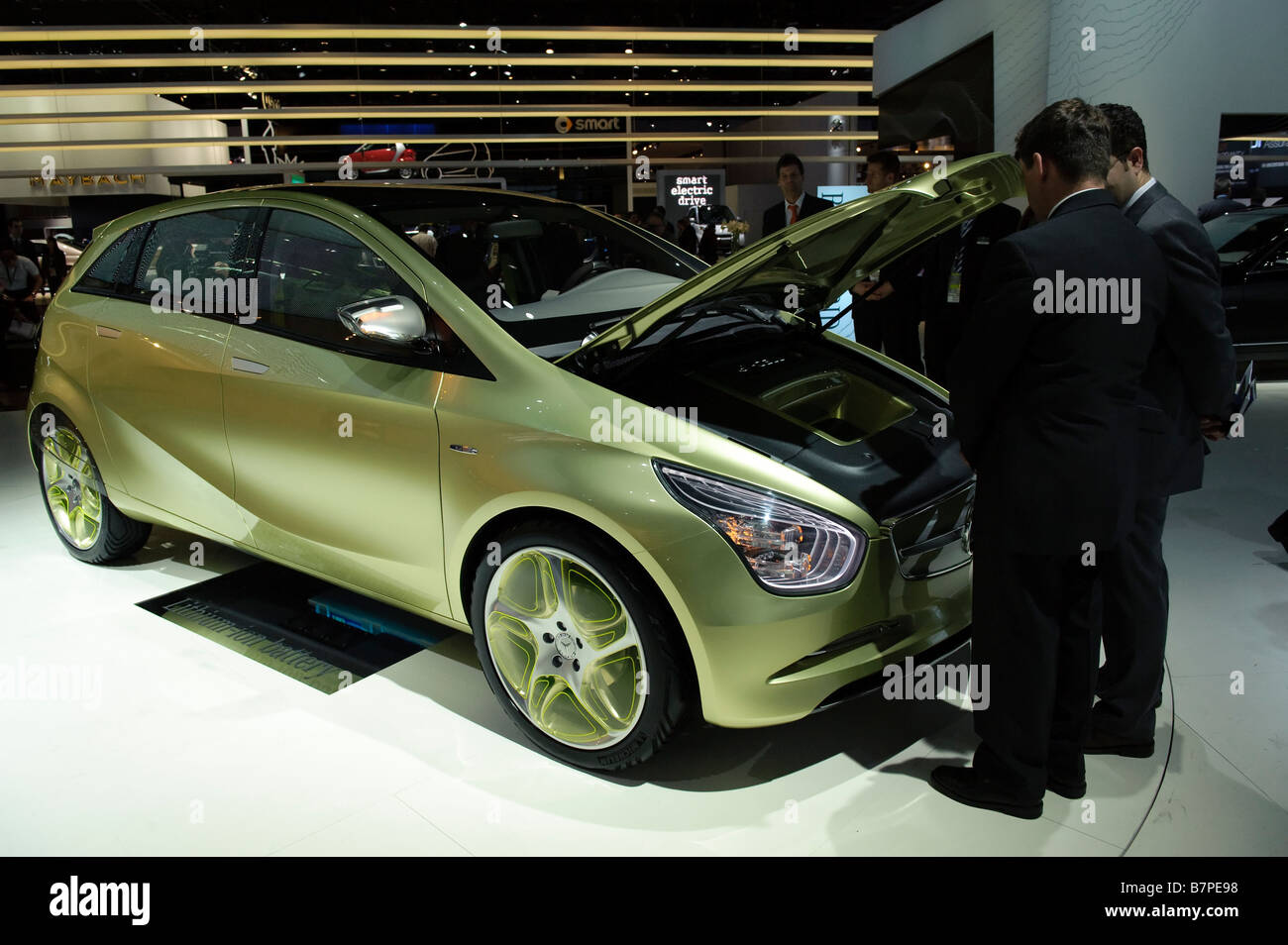Mercedes BlueZero Concept car at the 2009 North American International Auto Show in Detroit Michigan USA Stock Photo