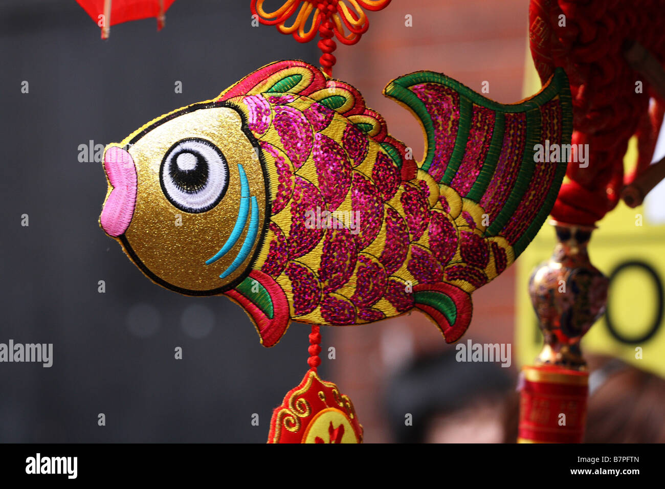 A chinese decoration for sale at the Chinese New Year Celebrations 2009, Chinatown, London Stock Photo
