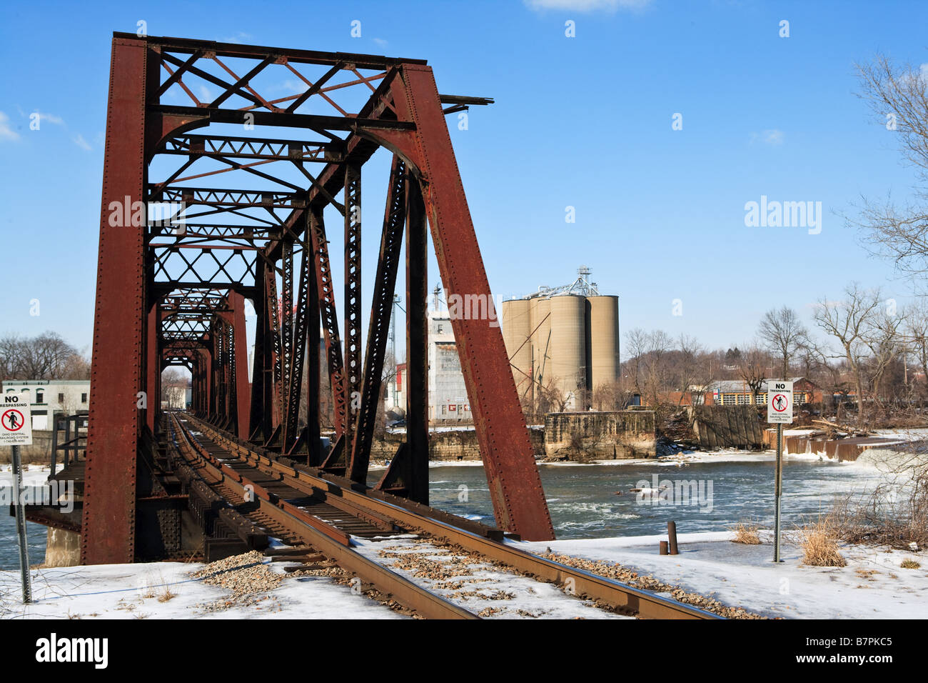 A railroad bridge Stock Photo Alamy