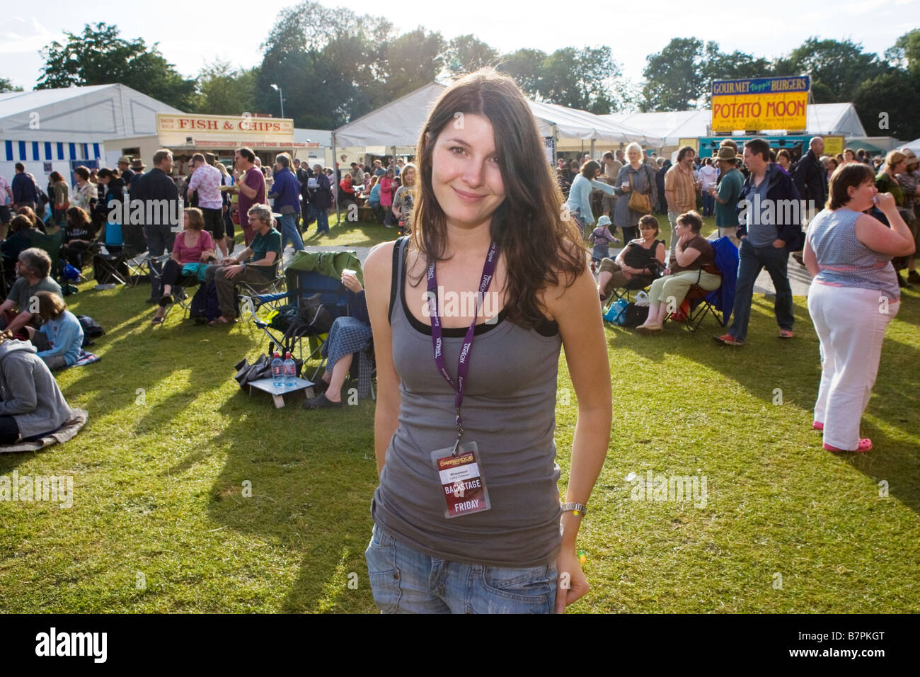 A portrait of a young woman at a music festival Stock Photo - Alamy