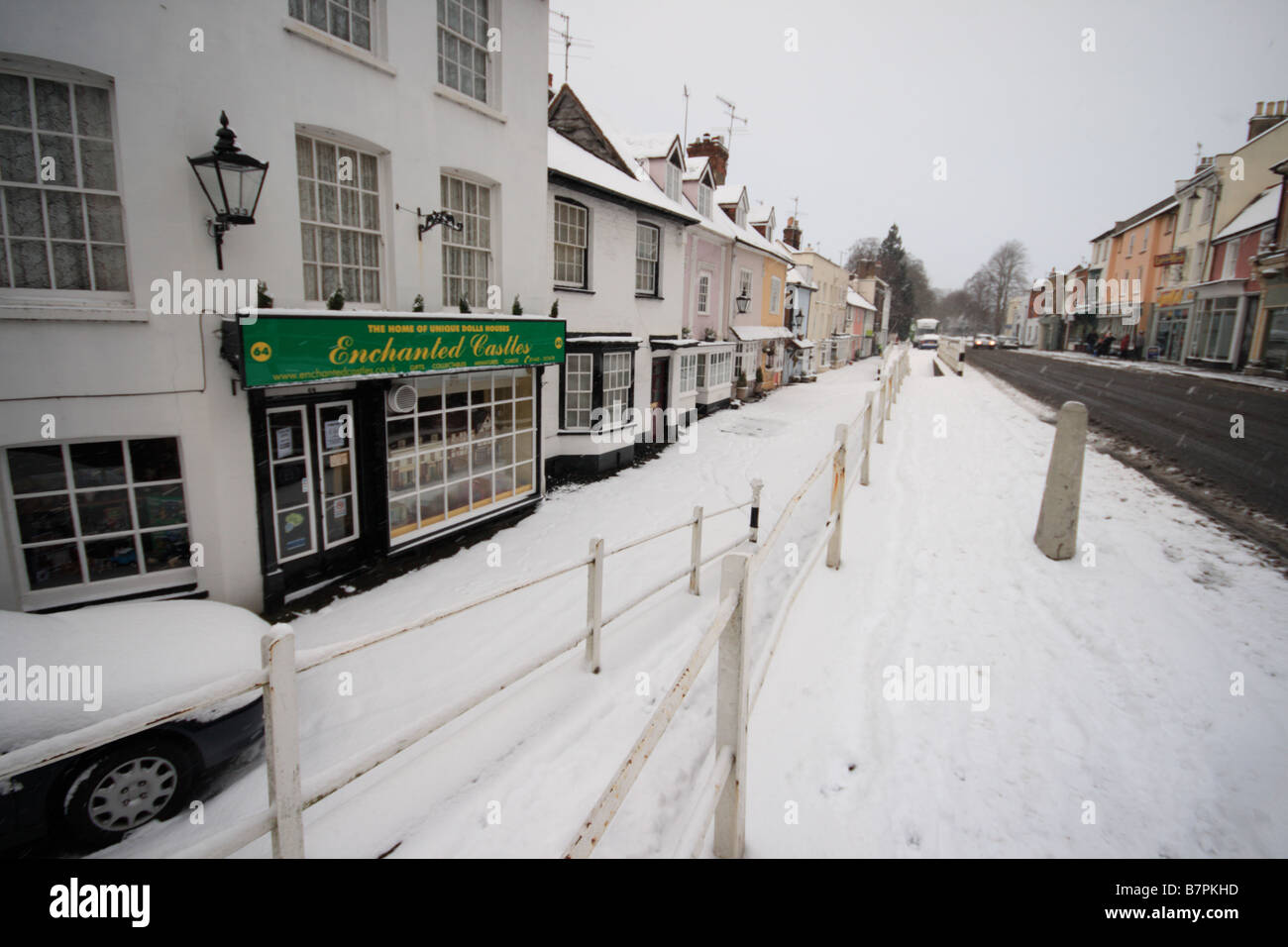 Hemel Hempstead old town in snow Stock Photo Alamy