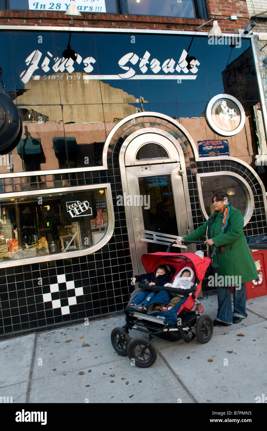 One of Philadelphia's famous Cheese steaks restaurants on South street