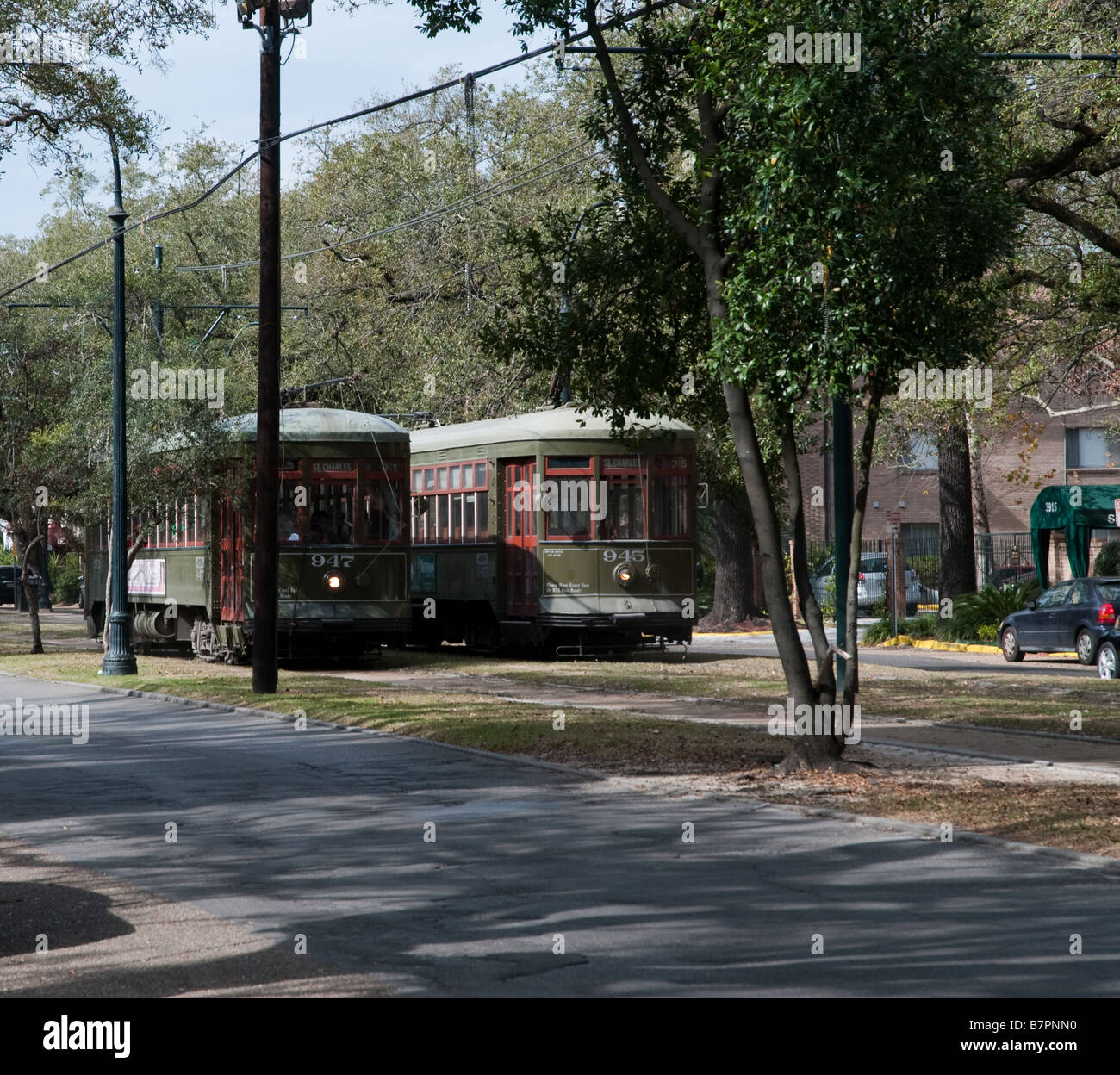 Garden district new orleans streetcar hires stock photography and