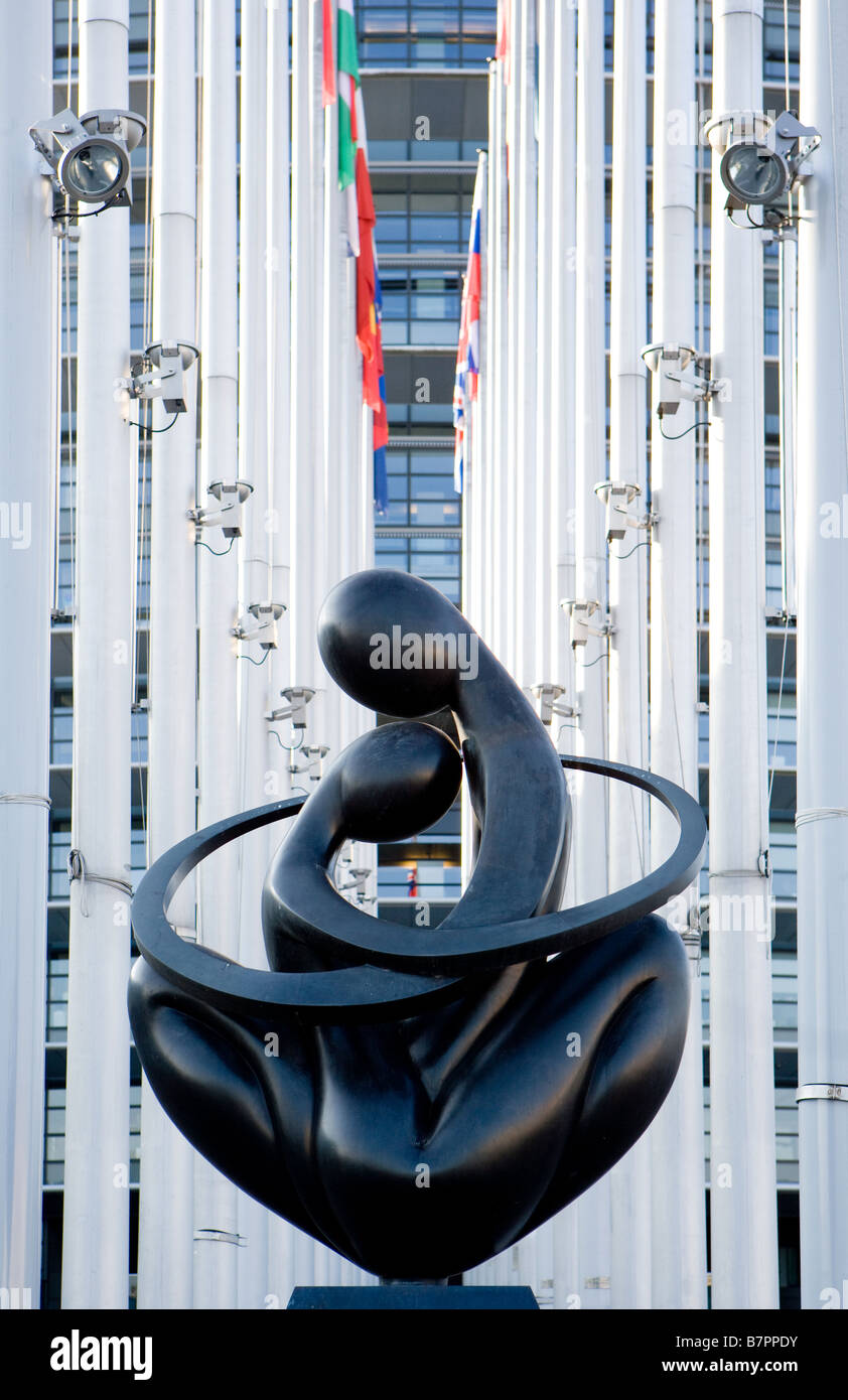 Statue european parliament strasbourg hires stock photography and