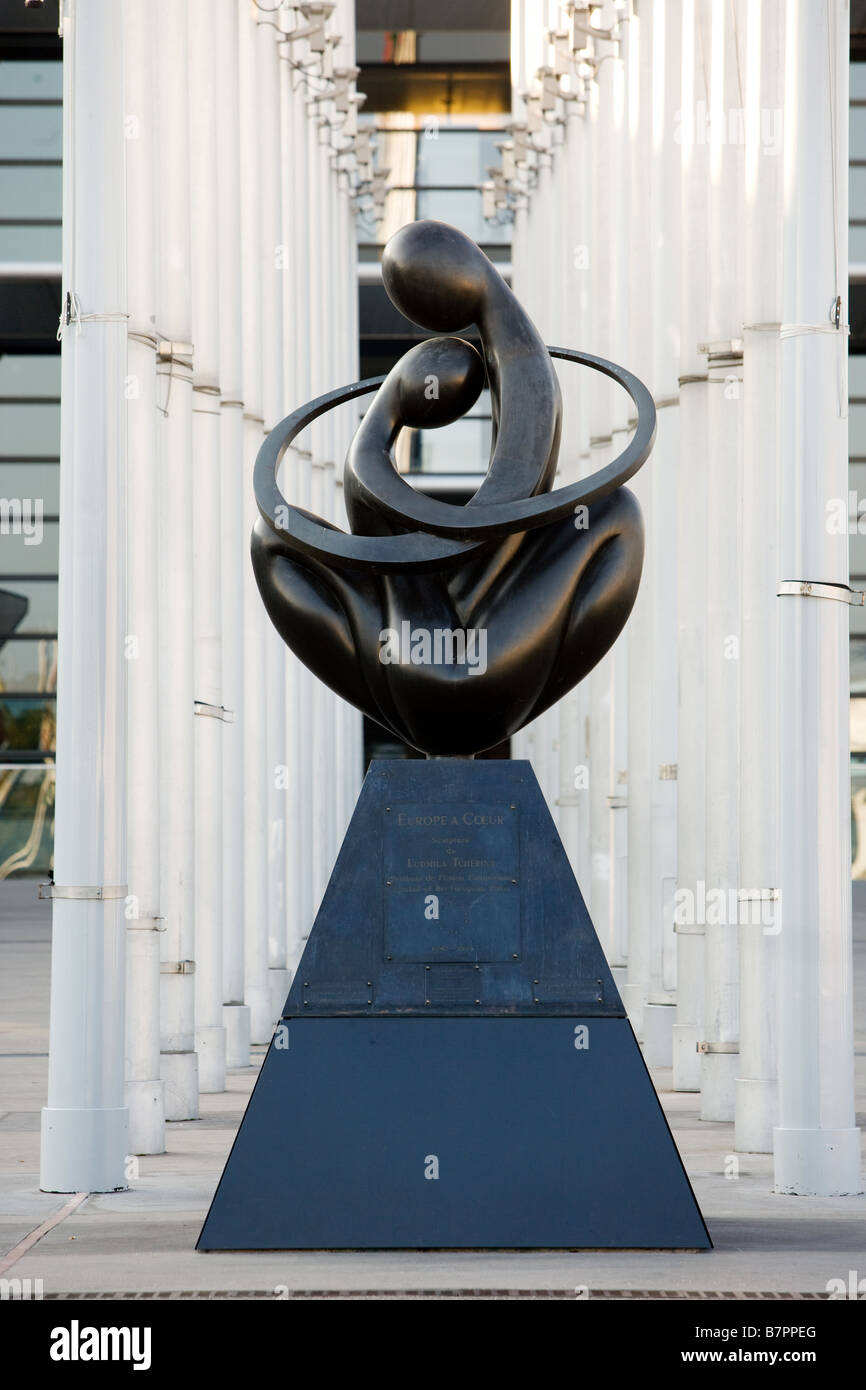 Sculpture symbol european union strasbourg hires stock photography and