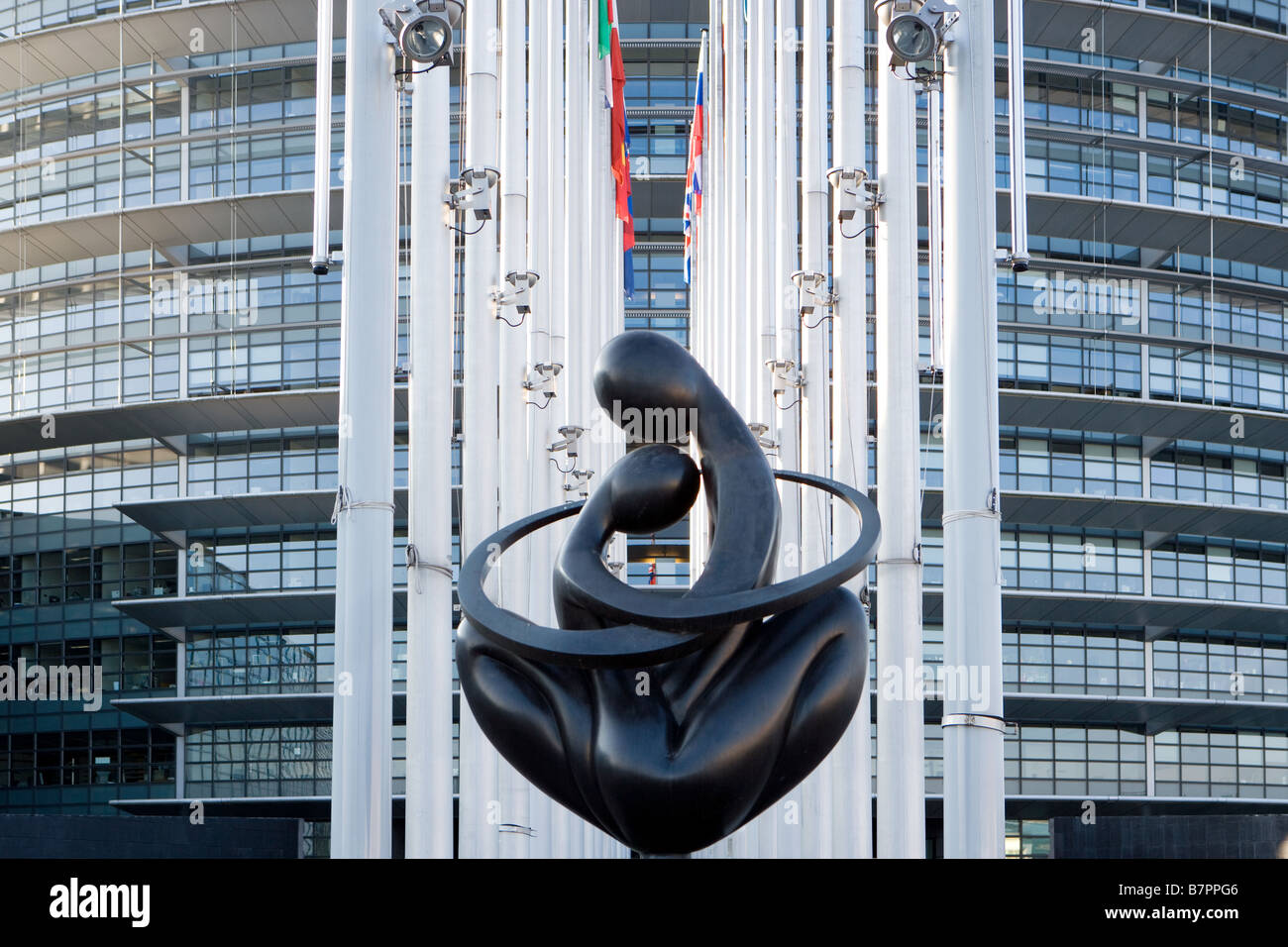 Statue european parliament strasbourg hires stock photography and