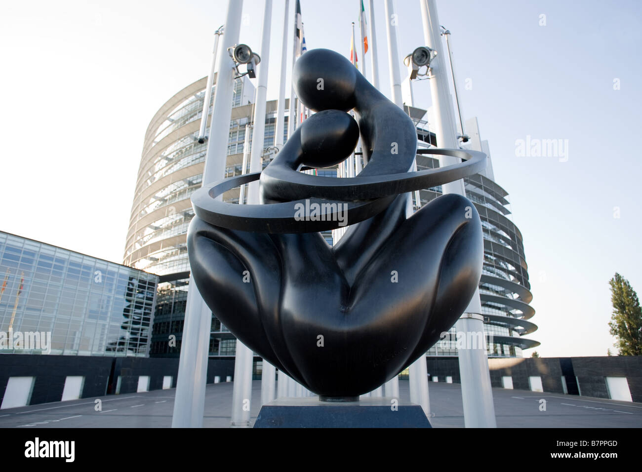 Statue european parliament strasbourg hires stock photography and