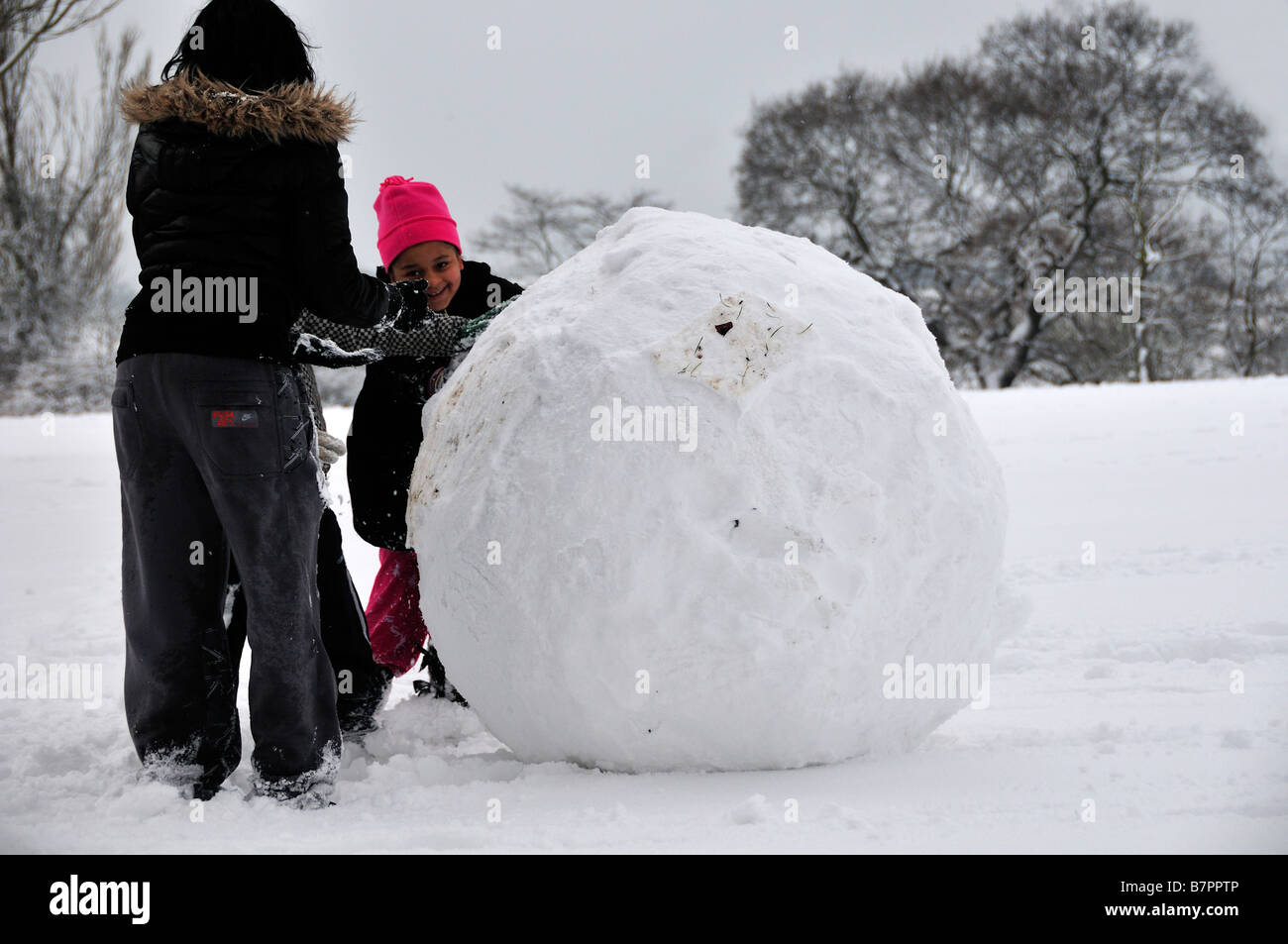 London snow Stock Photo