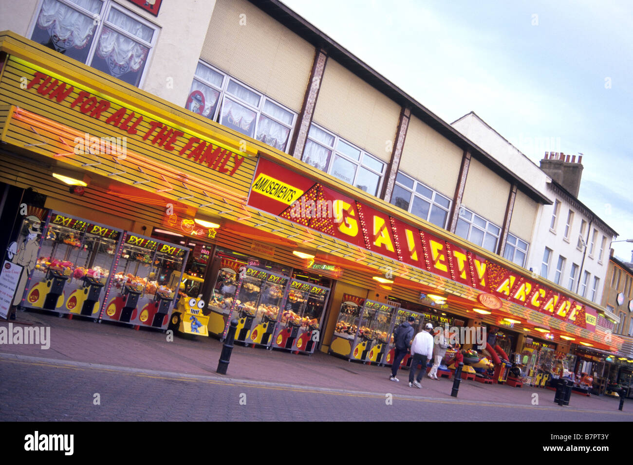 Seaside amusement arcade, UK Stock Photo Alamy